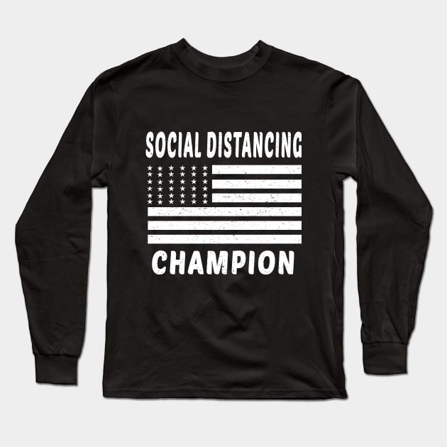 social distancing Gift Long Sleeve T-Shirt by othmane4